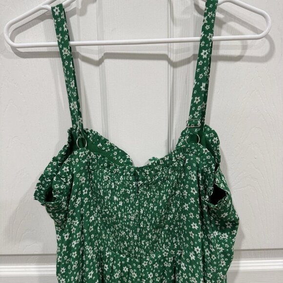 Women’s The Dress Forum Green Floral Dress Size Large L Spring Summer - Picture 2 of 9